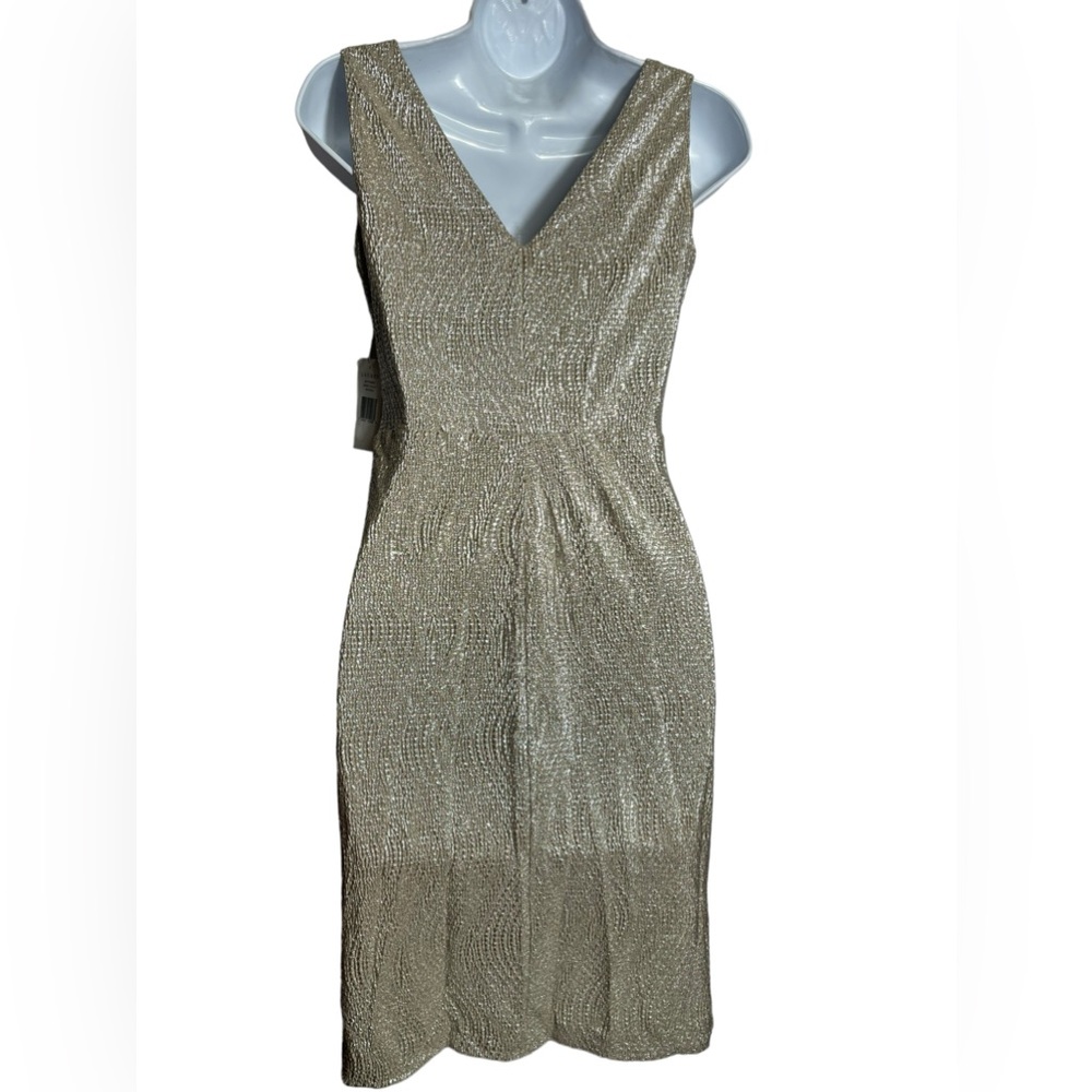NWT Ralph Lauren dress size 4‎ petite stunning gold metallic dress PERFECT 💛💛 - Picture 5 of 5